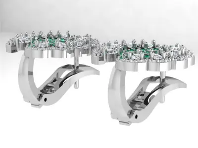 Diamond Clip On Earring 4122 3D print model