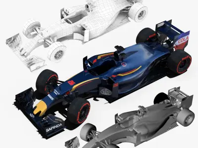 STR11 Car Low-poly 3D model