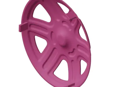 Plastic Exquisite Car Wheel Cap Toy 3D model