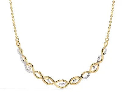 Diamond Necklace 360 animation renders 3dm stl details 3D print model