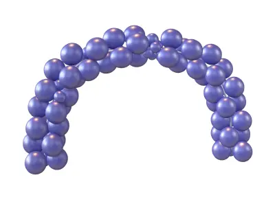 Carnival Balloon Garland V1 011 Low-poly 3D model