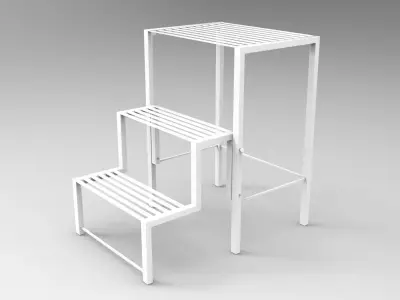 Library Ladder Low-poly 3D model