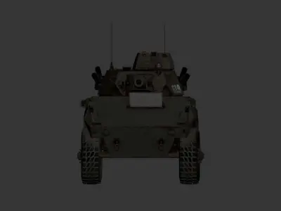 a 3D wireframe model of a military armored Low-poly 3D model