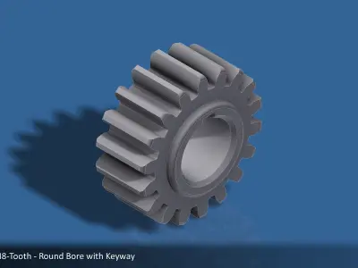 18-Tooth Spur Gear 03 3D print model