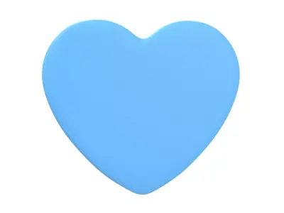 Twitter Heart Emoji v1 005 Low-poly 3D model