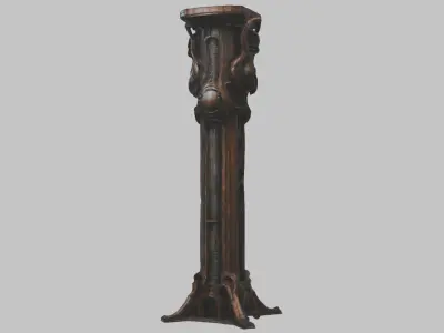 Fantasy ALien Scifi Column HR Giger Low-poly 3D model