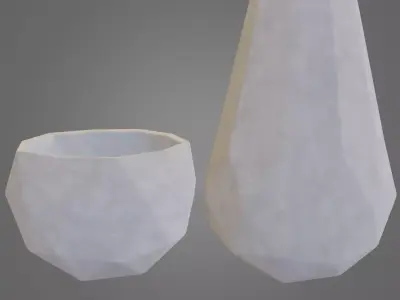 stylized vase for decoration low-poly game ready Low-poly 3D model