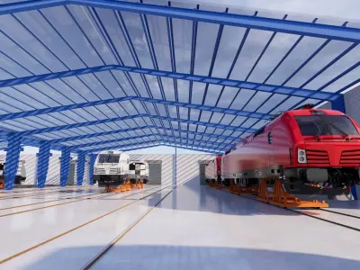 Train Factory 3D model