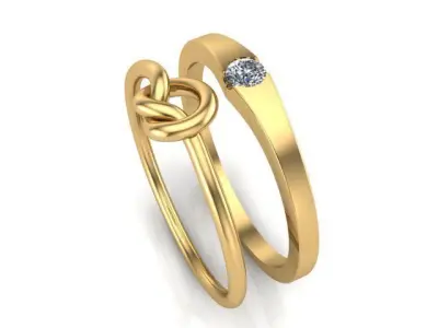 Engagement Ring 3D print model 37