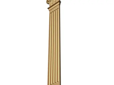 Column Capital 01001 Low-poly 3D model