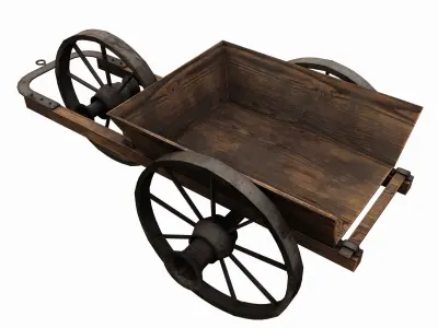 Medieval Cart  Low-poly 3D model