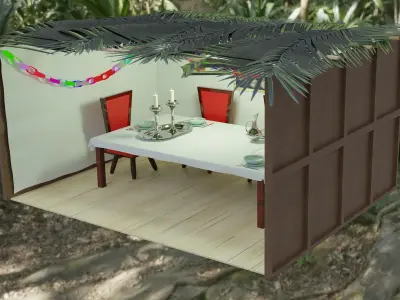 3D Succah sims dining room 3D model