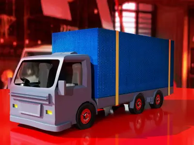 truck 3d on table Free 3D model