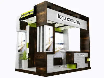  Booth Exhibition Stand a1  3D model