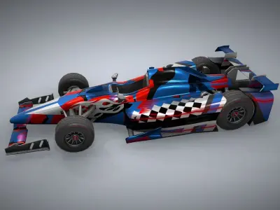 F1 Racing Car Model 3 Low-poly 3D model