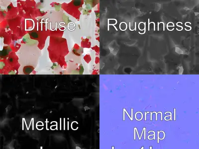 Gerbera Daisy Vase Decoration model pack Low-poly 3D model