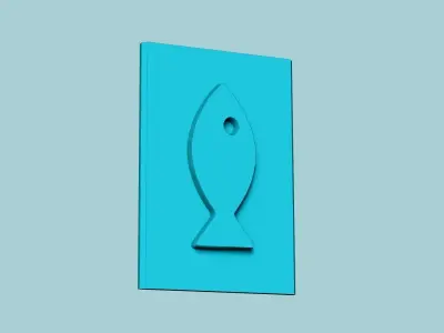 Stamp 12 - Simple Fish - Fondant Decoration Maker Toy 3D print model