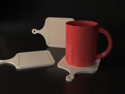 Cutting Board Coasters  3D print model