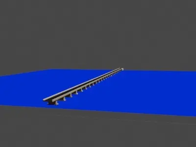 3d model bridge low poly blender model Low-poly 3D model