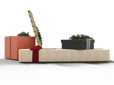 Gifts For Christmas Low-poly 3D model