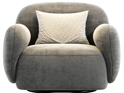 Giddings Swivel Chair Knoll Camel By Highfashionhome 3D model