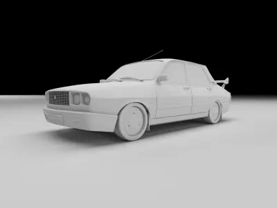 Sport Car 3D Model  Tunned Renault 12 3D model