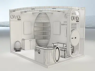 Booth Exhibition Stand a654b 3D model