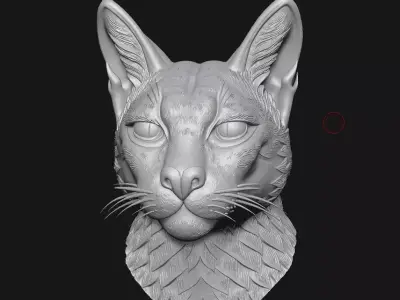 lynx sculpture 3D print model