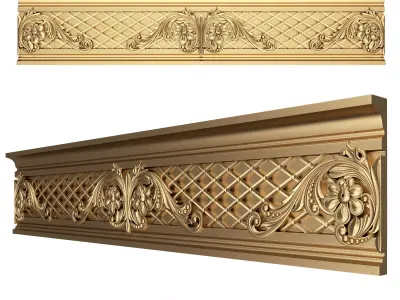 Cornice Decoration Molding 014 Low-poly 3D model