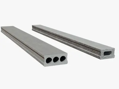 Concrete Beams Low-poly 3D model