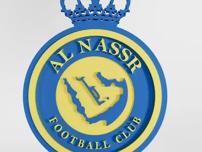Al Nassr Football Club logo 3D print model