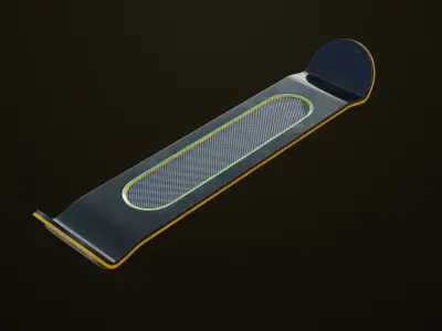 Sic-Fi Emissive Hoverboard 5 All PBR Unity UE Textures Included Low-poly 3D model