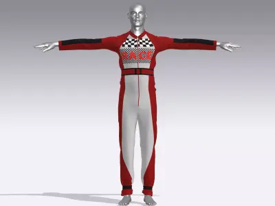 Racing Custom Driver Suits Low-poly 3D model