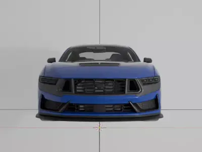 Ford Mustang Dark Horse Low-poly 3D model
