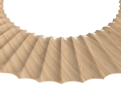 Frame-035 circular wooden frame 3D model