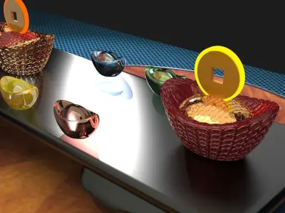 Chinese gold Ingot   3D model