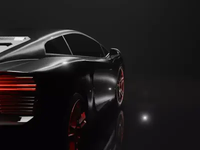Hiqh Quality Sports Car 3D Model with interior Low-poly 3D model