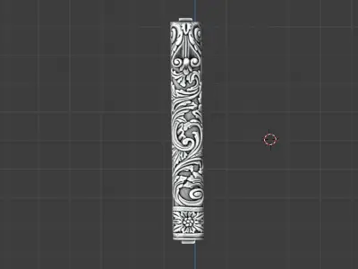 Classic decor ornament carved 01 3D model
