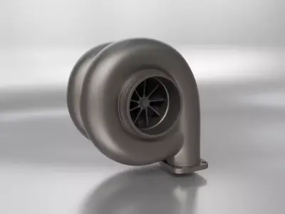 Turbocharger Low-poly 3D model