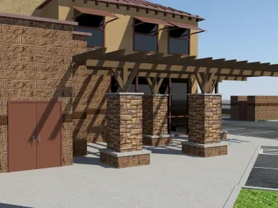 Car Wash and Lube 3D model