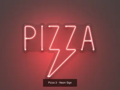 Lettering Pack 5 - Neon Signs 3D Model Collection