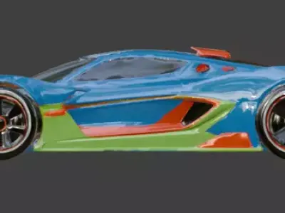Futuristic Hyper Race Car 3D Model Low-poly 3D model