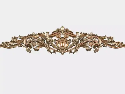 Carved decor for cnc 36 3D model
