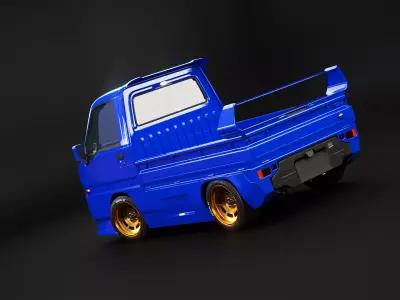 Kei Truck Tuning Low-poly 3D model