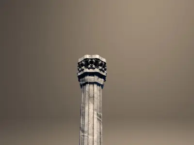 Column Castle Pillar Low-poly 3D model