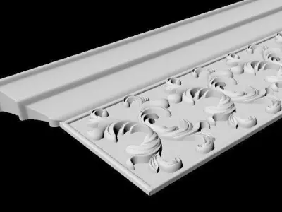 Central decor ornament for furniture 3D model 566