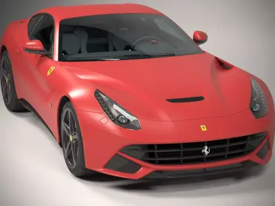 High-Quality Ferrari Sports Car 3D Model Customizable Materials 3D model