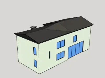 Architectural 3D model house 3D model