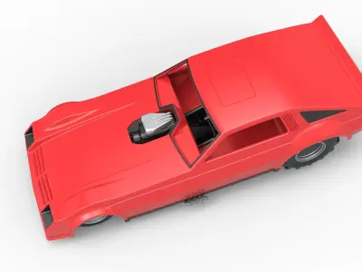 Vintage Pulling Funny car Scale 1 to 25 3D print model