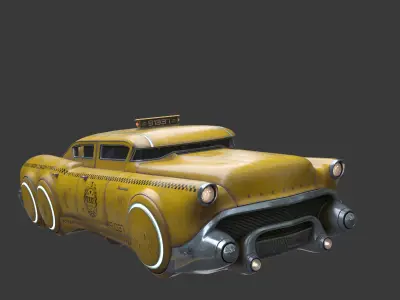 Futuristic flying car 5 3D model